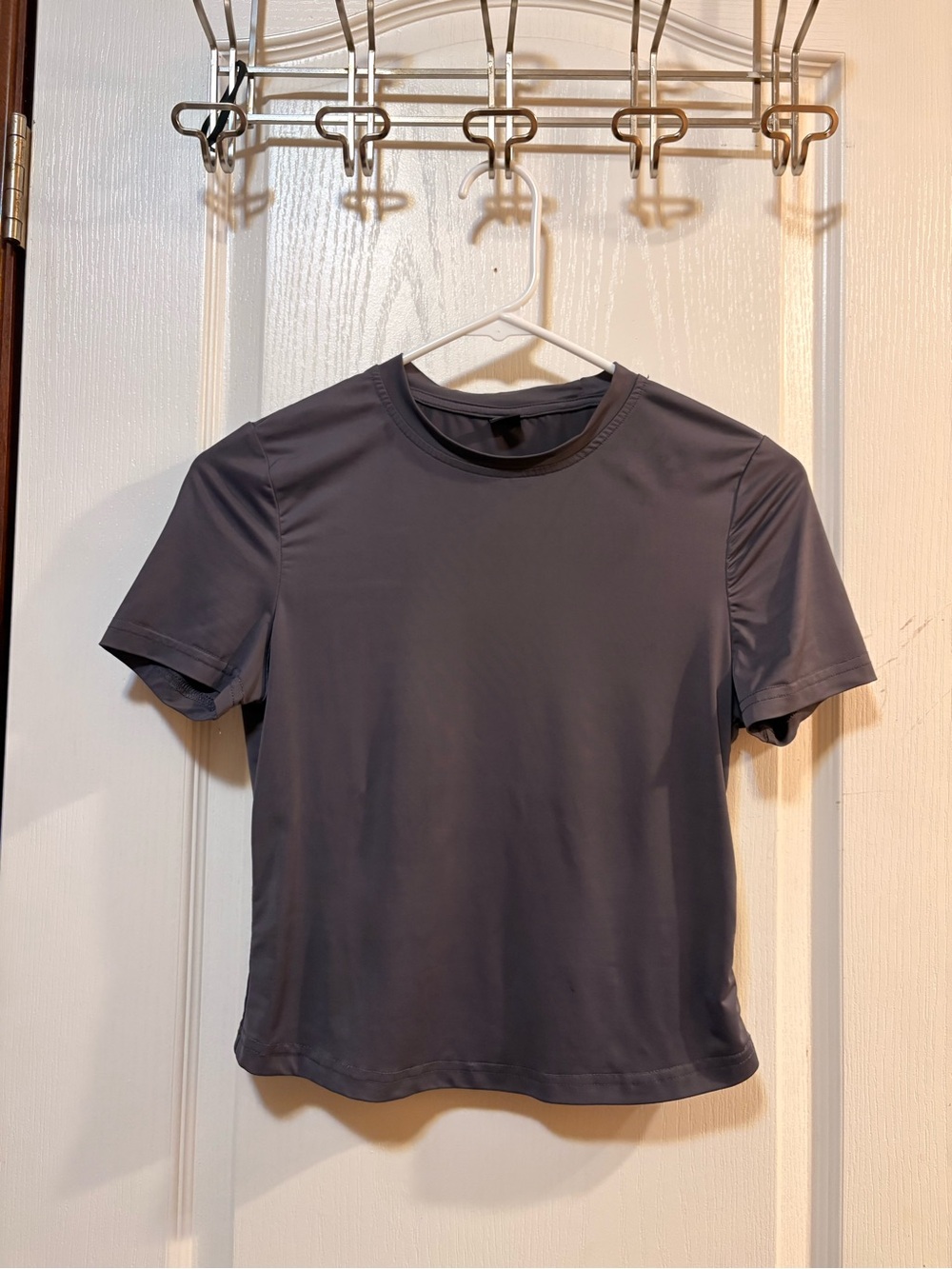 SHEIN Short-Sleeve Crew Tee in Charcoal Gray